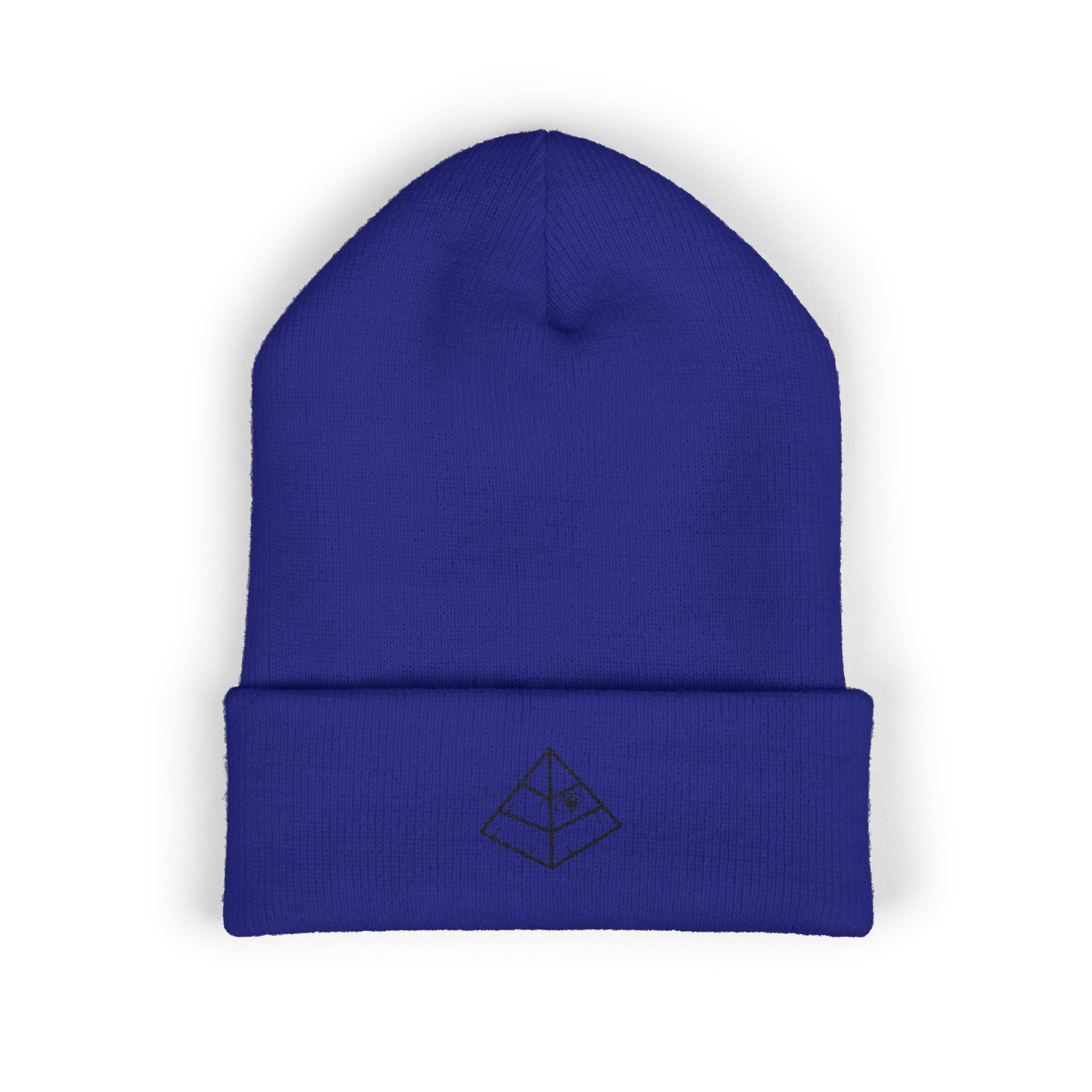 Minimal Pyramid Embroidered Beanie - System Exposed Collection