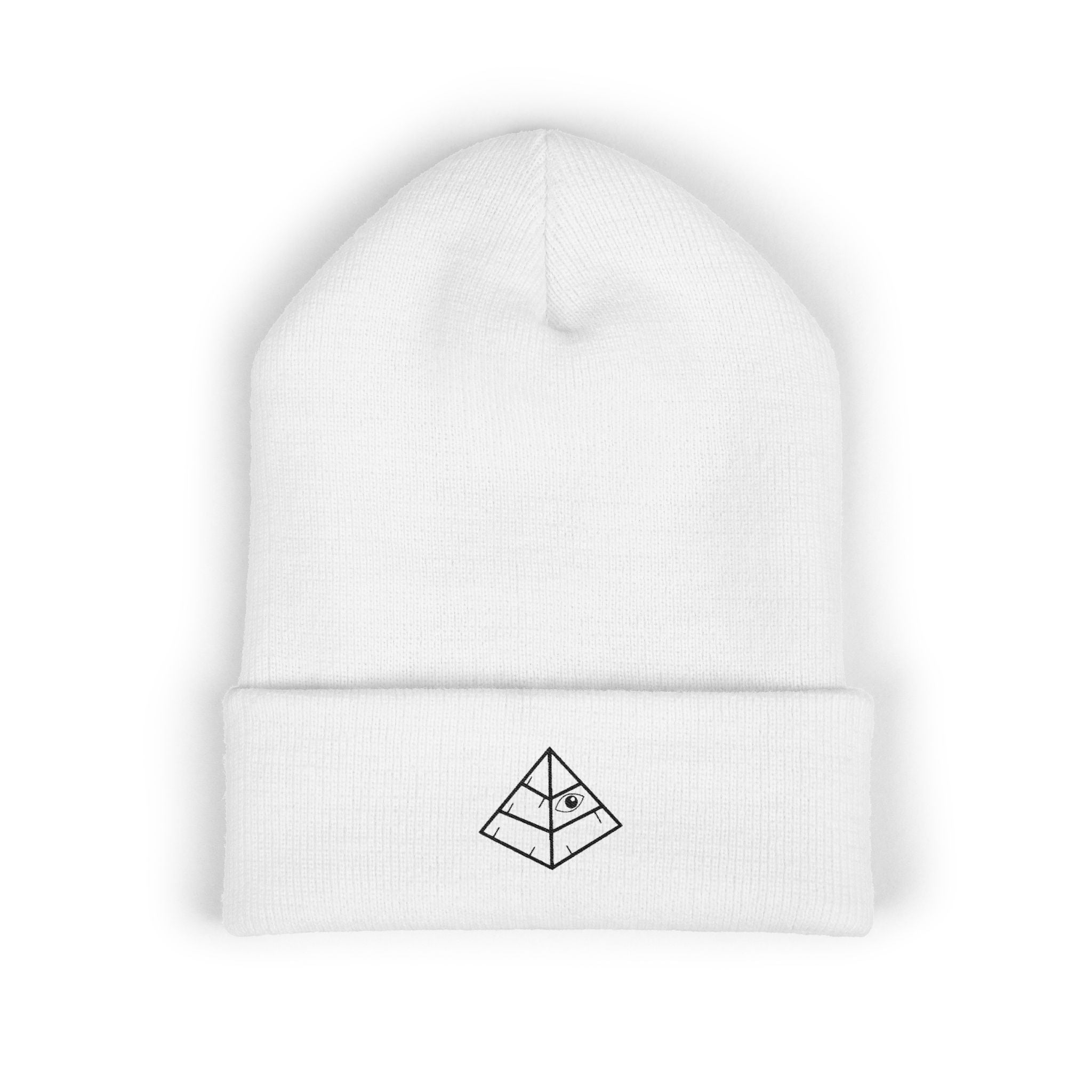 Minimal Pyramid Embroidered Beanie - System Exposed Collection